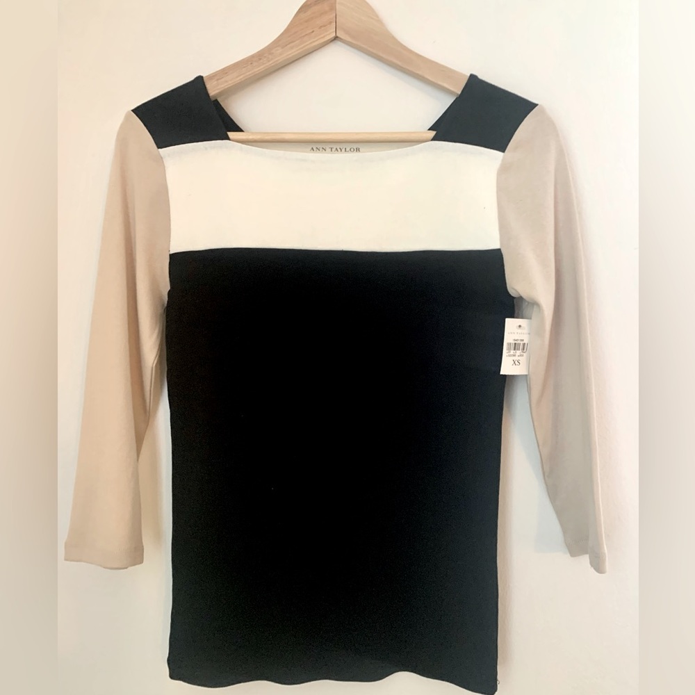 NWT Ann Taylor Color-block shirt • XS